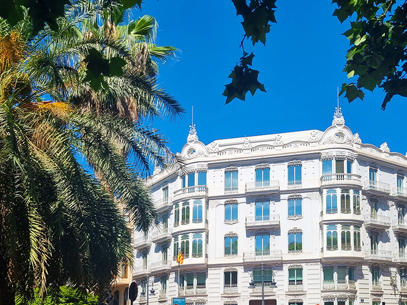 Pla del Remei, view from the Gran Via Marques del Turia Valencia
