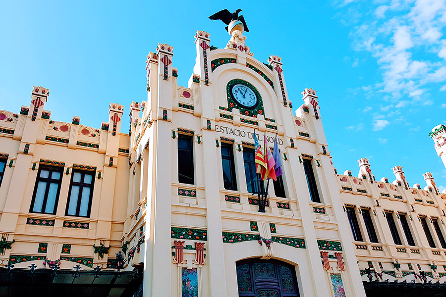 Municipal plans Valencia city Spain - train station Valencia