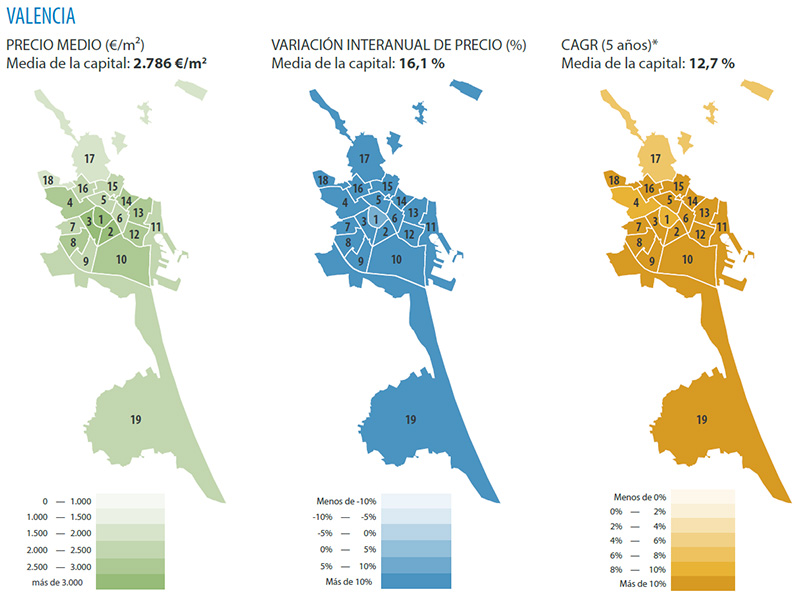 Map neighborhoods Valencia Analysis real estate market Valencia-2026 Q2