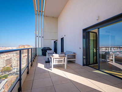 Terrace of penthouse in Valencia
