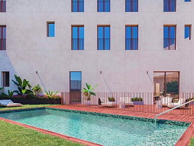 Pool at apartment for sale in Valencia