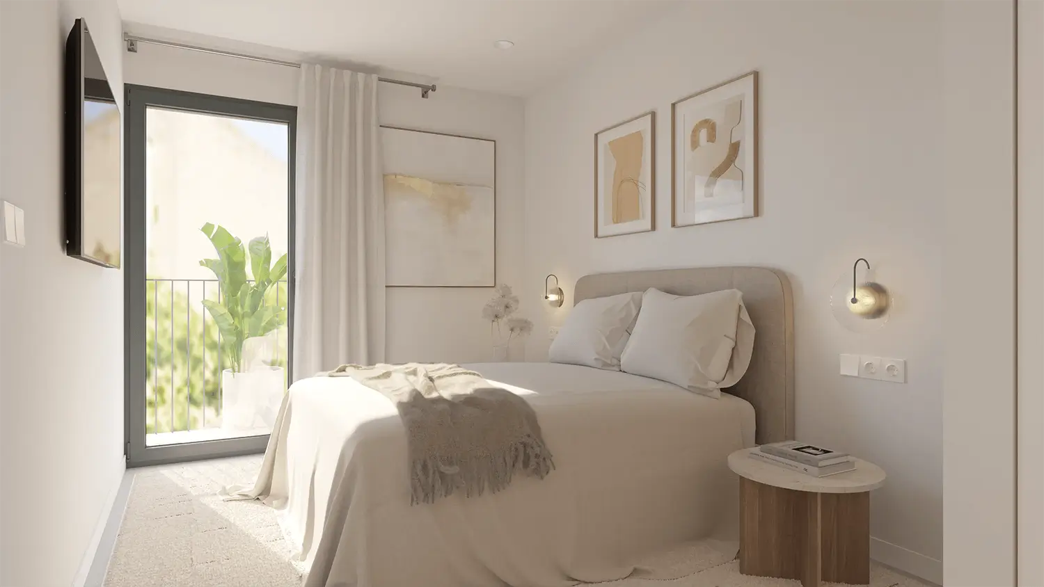 Newbuild apartments Nou Mestalla bedroom